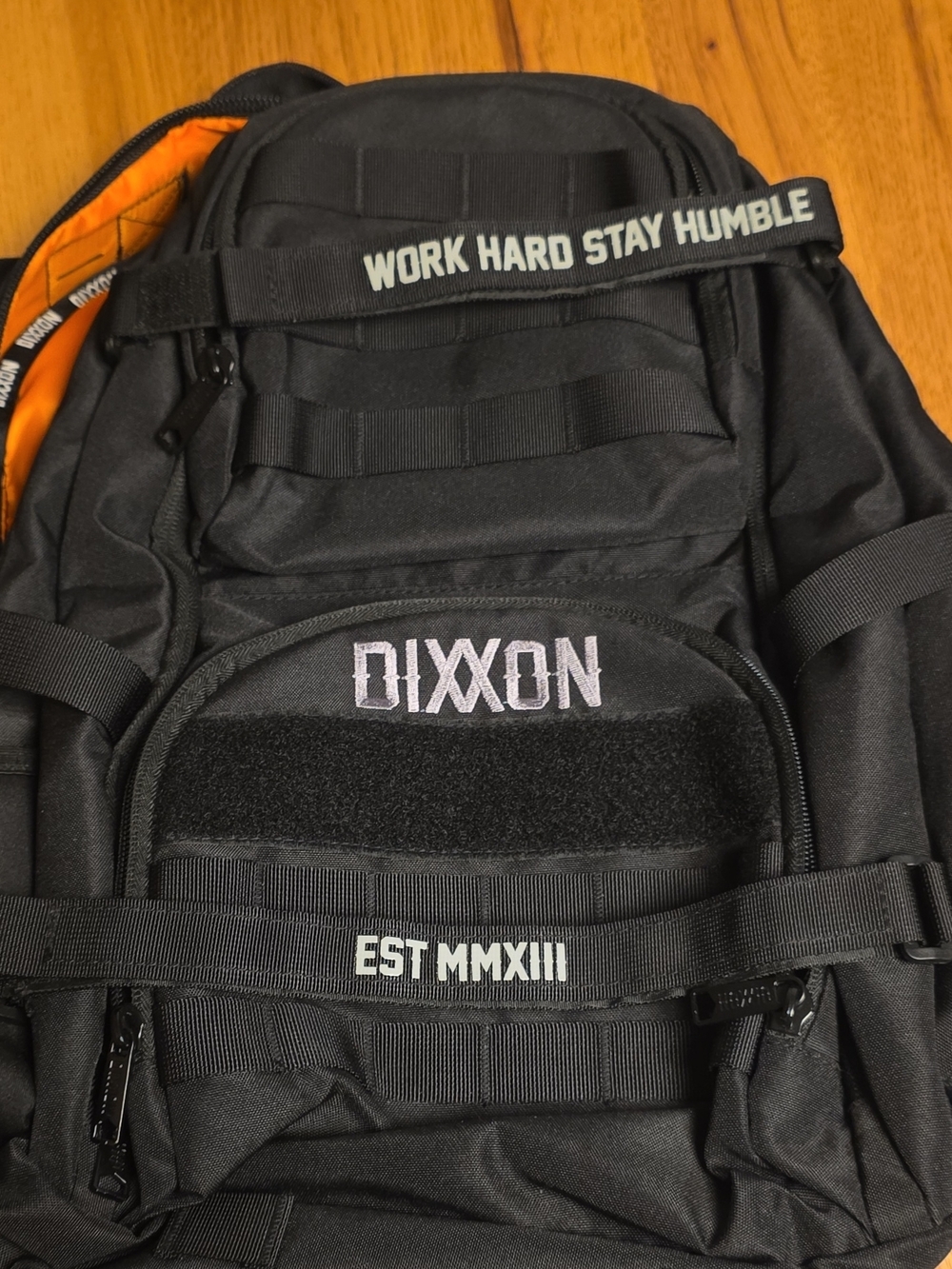 Dixxon Black Tactical Backpack - Work Hard Stay Humble